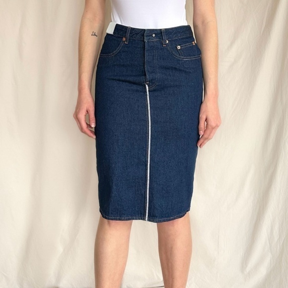 Brand New MM6 Maison Margiela Blue Denim Skirt Size 38 US 6